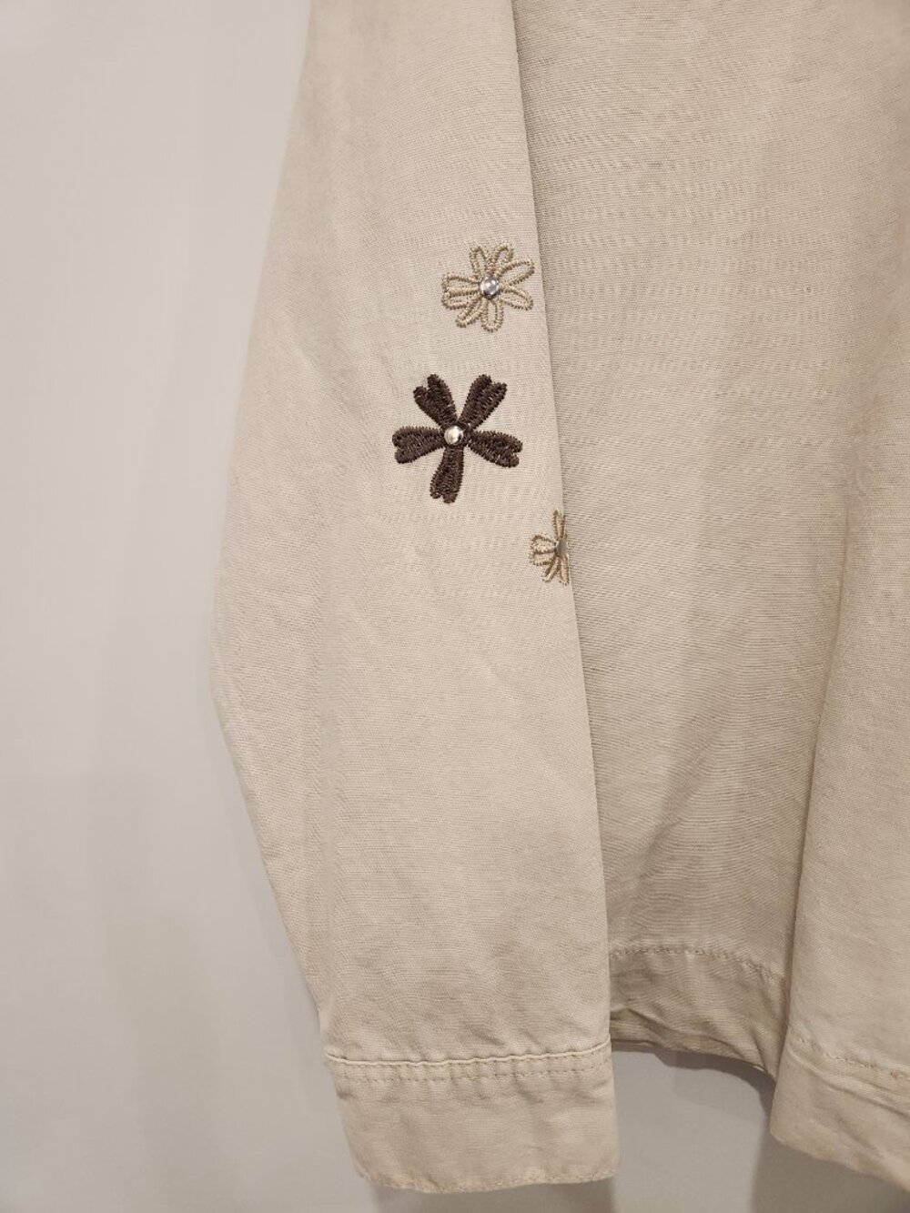 PacSun Floral Embroidered Cotton Utility Jacket XL - Picture 4 of 4